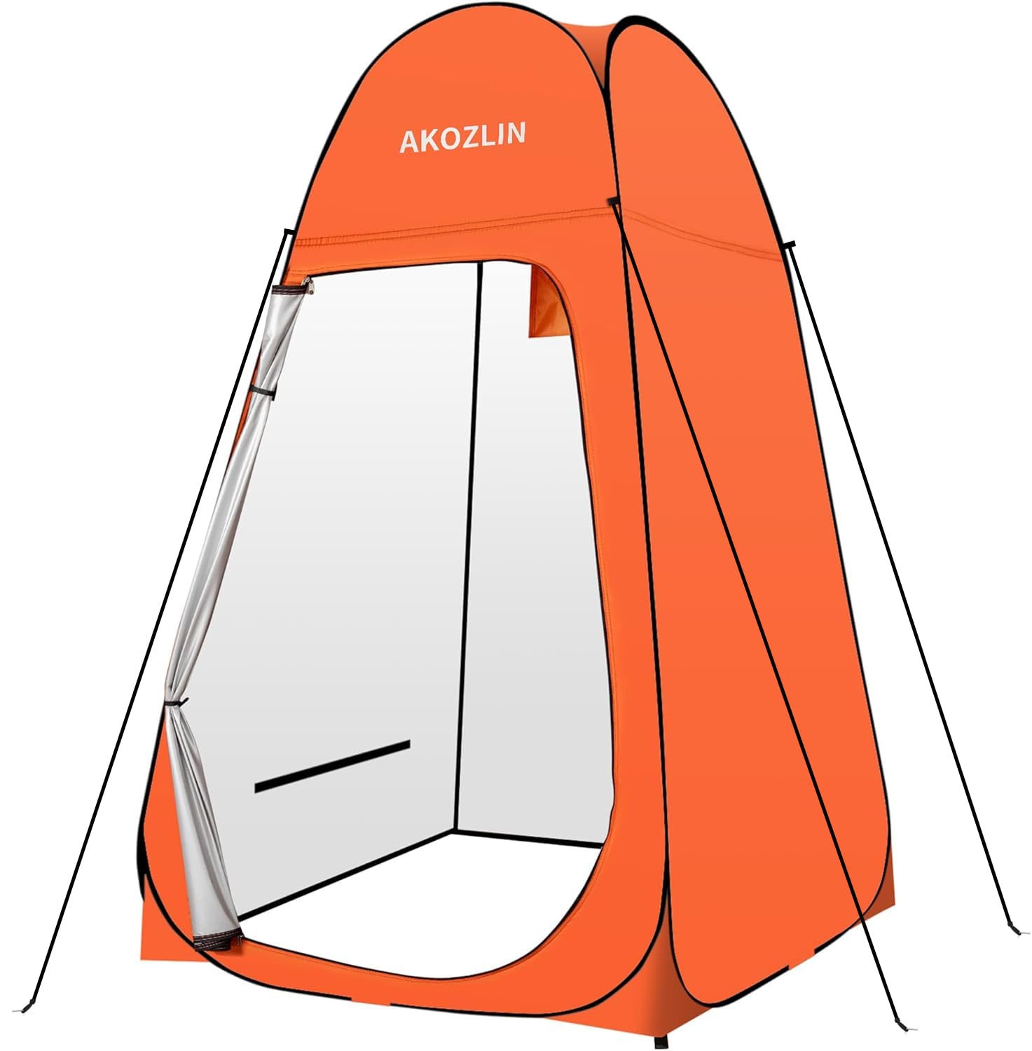 AKOZLIN Portable Pop Up Shower Toilet Tent with Silver Coated 74.8" High