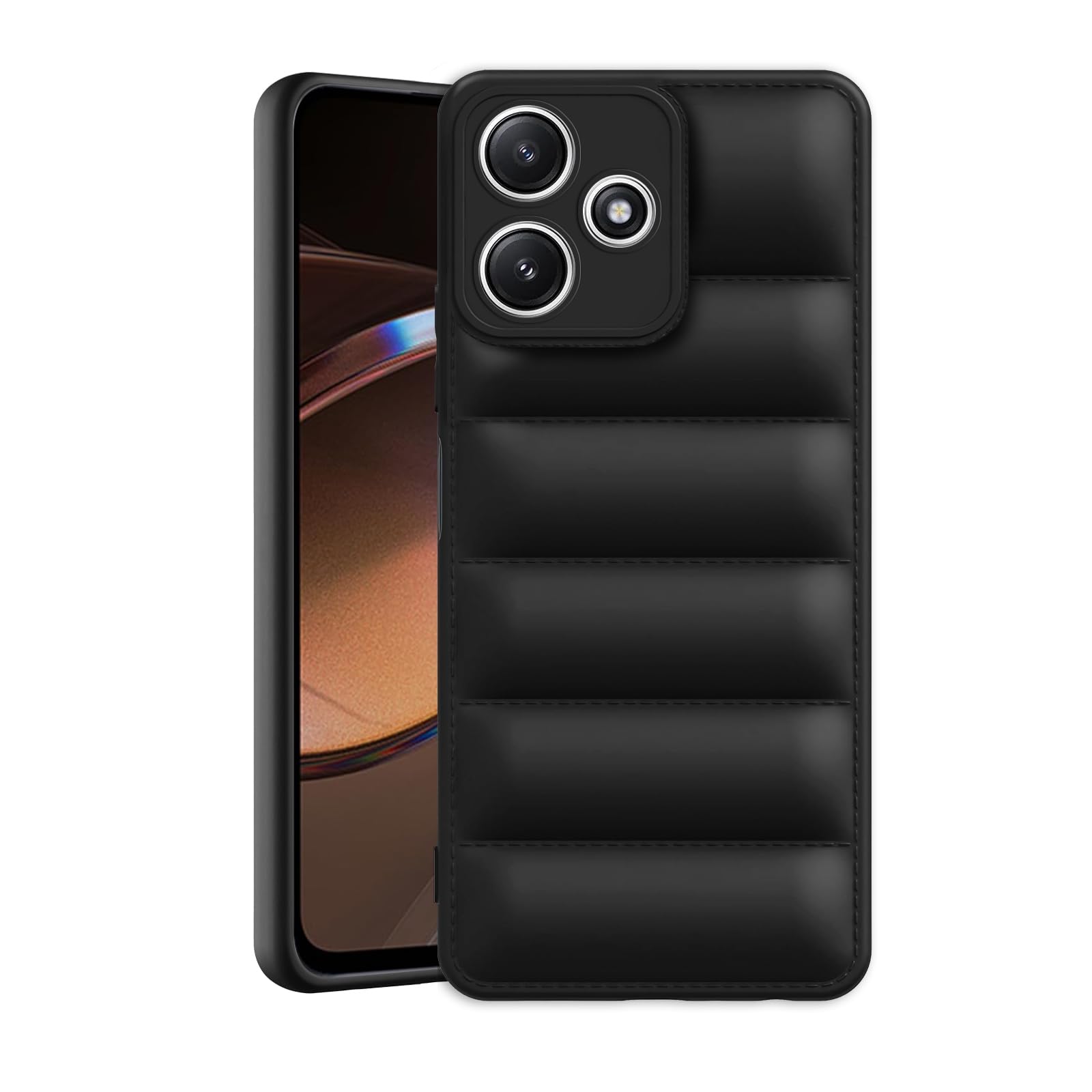Plus Puffer Case Camera Protection Soft Back Cover for Redmi 12 5G - Black (B0CN5J332B) Amazon Price History, Amazon Price Tracker