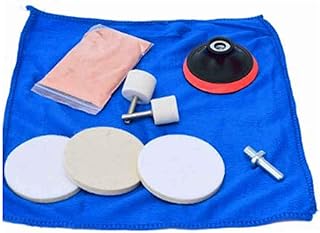 9pcs/Set Glass Polishing Kit, Deep Scratch Remover Car Polish Pad Cerium Oxide Powder Felt Polishing Wheel Set for Windscreen and Glass(Size:9pcs)