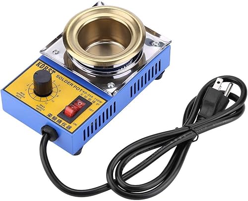 Olla de soldadura 1.969 in 110V 150W 60Hz Olla de soldadura Placa de baño desoldadora 200 ~ 842.0 °F (enchufe de EE. UU.) para fundir plástico de