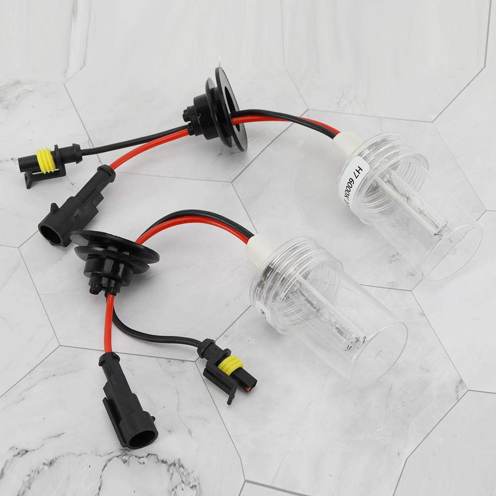 KIMISS Bright Xenon Light, 2Pcs 100W H7 6000K High Brightness Car Xenon Headlight Head Lamp Ampoules de rechange