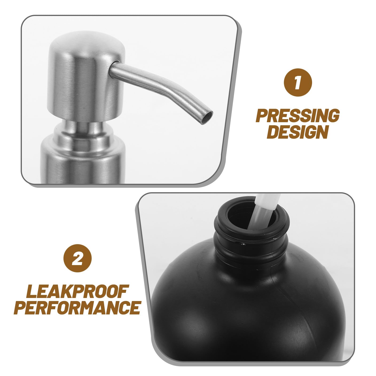 1 Set Dispenser di sapone in vetro: Dispenser di sapone liquido per le mani da bagno con vassoio - Flacone con pompa ricaricabile da 500 ml per lavello da cucina, lavaggio piatti e bagno