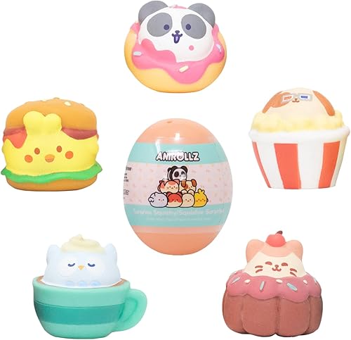 Hamee Anirollz Serie de cápsulas sorpresas Bonitos juguetes esponjosos rellenos de agua bolsas de regalo de cumpleaños, recuerdos de fiesta, relleno