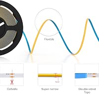 FCOB COB LED szalag 5m meleg fehér 3000K 480LED/m dimmelhető dekorációs világítás 3