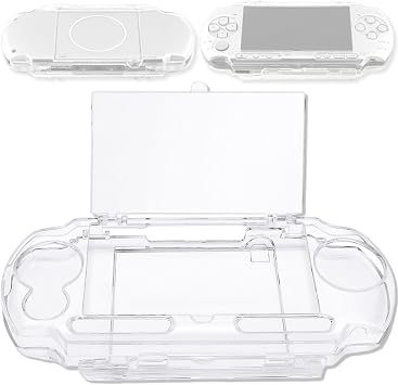 Clear Hard Case for PSP 2000/3000 Series,Protective Transparent Hard Cases,Full Cover Protector Cover Case Movie Bracket,Shock/Scratch Resistant(for PSP 2000/3000 Series)