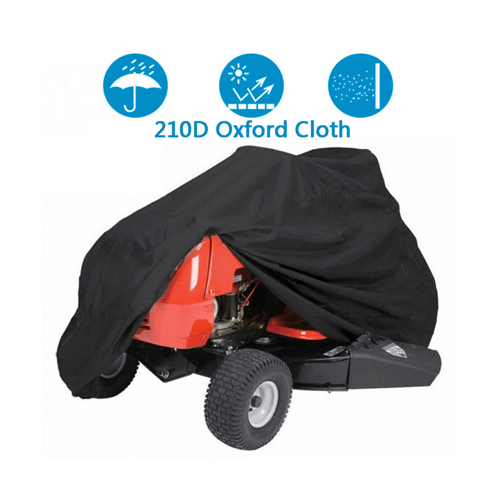 Funda impermeable para cortacésped para quitanieves para bolsa de almacenamiento con cordón, protector de muebles