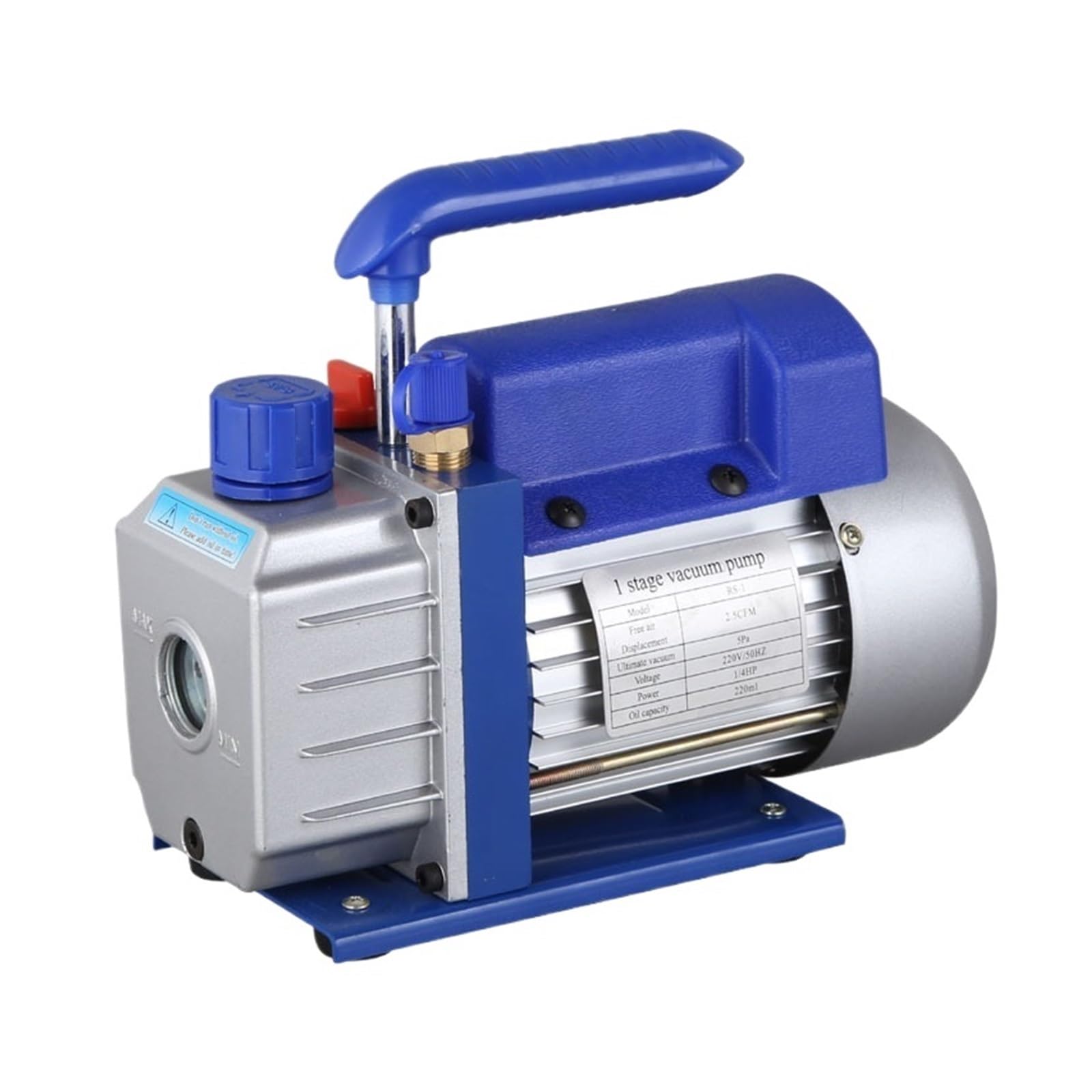 Bomba de vacío de refrigeración de 1 etapa con/sin manómetro de colector, 1 L/3 CFM, 200 W, refrigerante, aire acondicionado, mantenimiento de HVAC. Para camión y barco