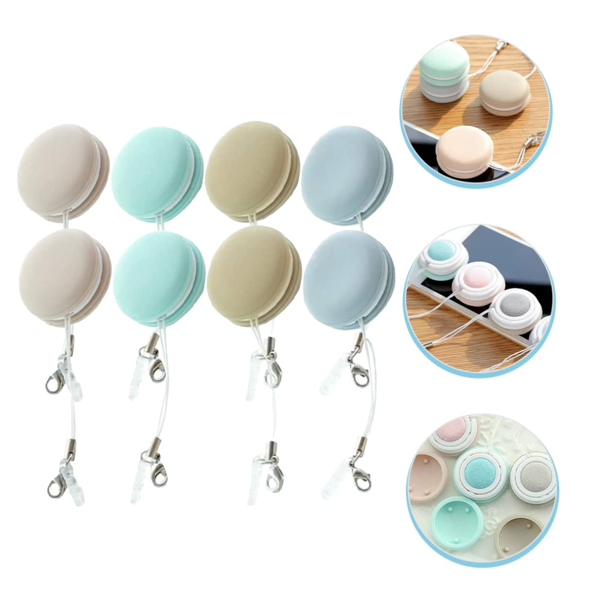 32 Pièces Essuie-glace De Téléphone Lingettes Nettoyantes Pour Écran Tampon De Nettoyage D'écran Lingettes Nettoyantes Pour Lunettes Touche Macaron L'ordinateur Pp+silicone