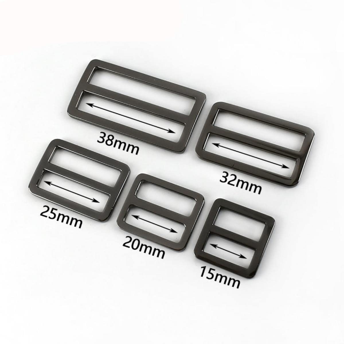 5/20 Stück Metallschnalle für Taschenring, Rucksack, Gurtbänder, Schieber, Einsteller, Schnallen, Verschlüsse, DIY-Lederzubehör, 50 mm, 20 Stück, farbig