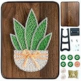 BAZIMA DIY String Art Kit for Beginner,DIY Aloe Potted Craft Kit,Unique Gift,Craft Kit for Holidays