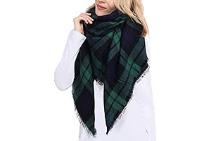 Women's Tartan Plaid Blanket Scarf Cozy Wrap