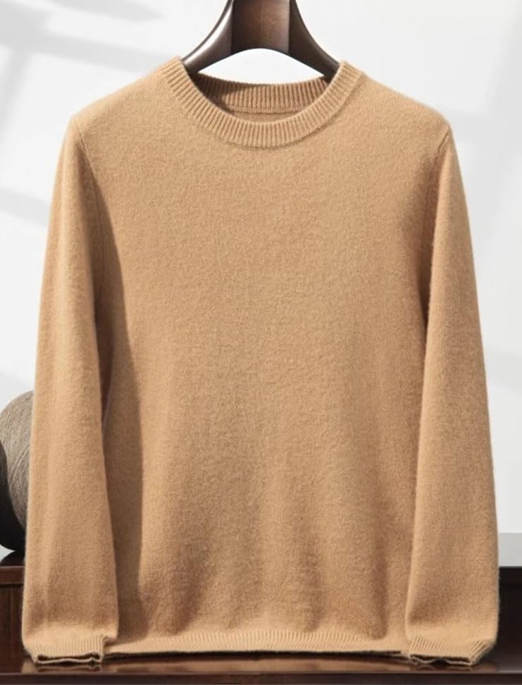 Men's Pullover Sweater Classic O-Neck Long Sleeve Solid Color Casual Cashmere Sweaters2