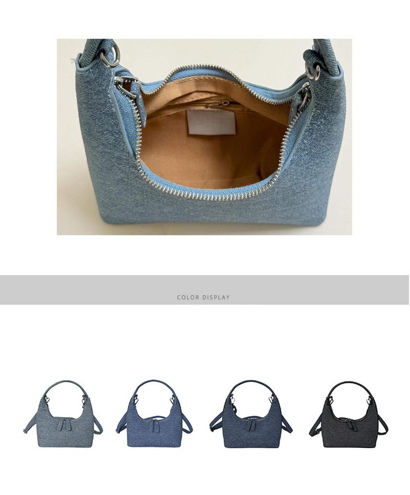 Borse da Donna Borsa A Tracolla/A Spalla da Donna in Denim Stile retrò, Casual, con Tracolla Regolabile.