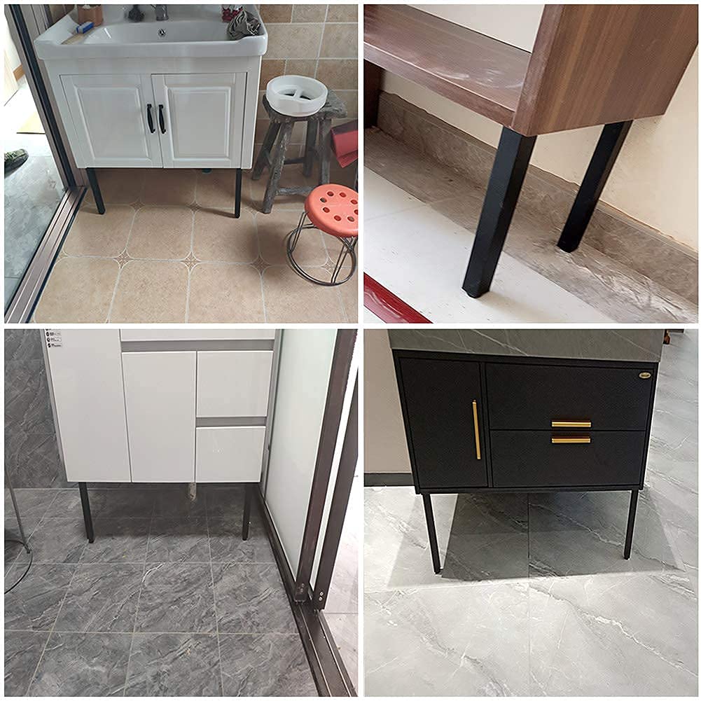 Elegante Simplicitymetal Regolabile Gambe Mobili Regolabili Piedi per Mobili Pesanti per Tavolo/Letto e Divano/Armadio Piede, Easy Install, Blackniture Support Gambe, Altezza: 6-30 cm/Colore