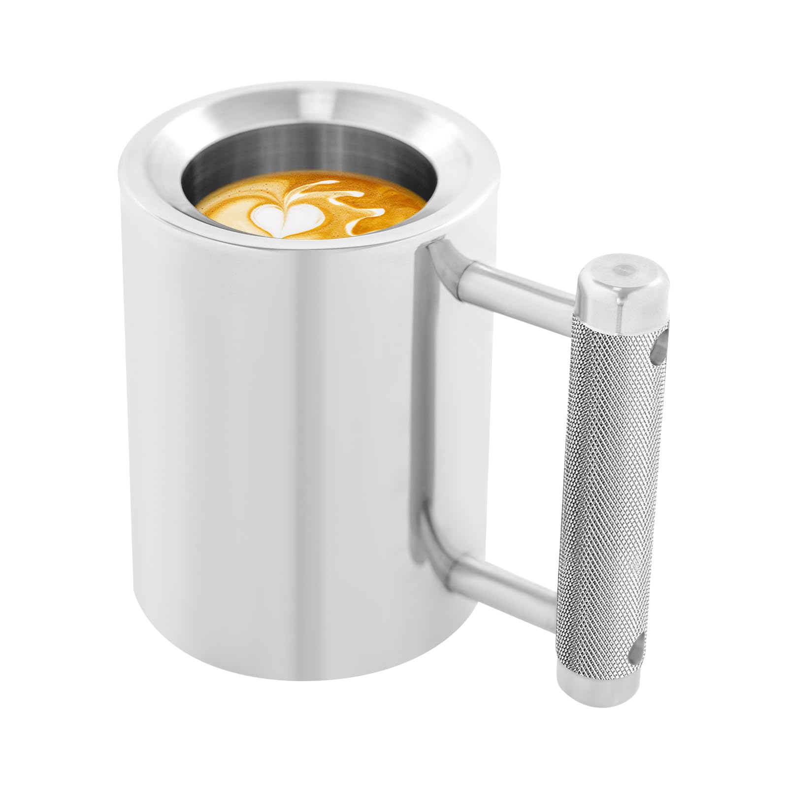Tazza pesante, 8 kg, in acciaio inox, con manico corto, 300 ml, manubrio super pesante, fitness, sport, palestra, allenamento, amanti del caffè