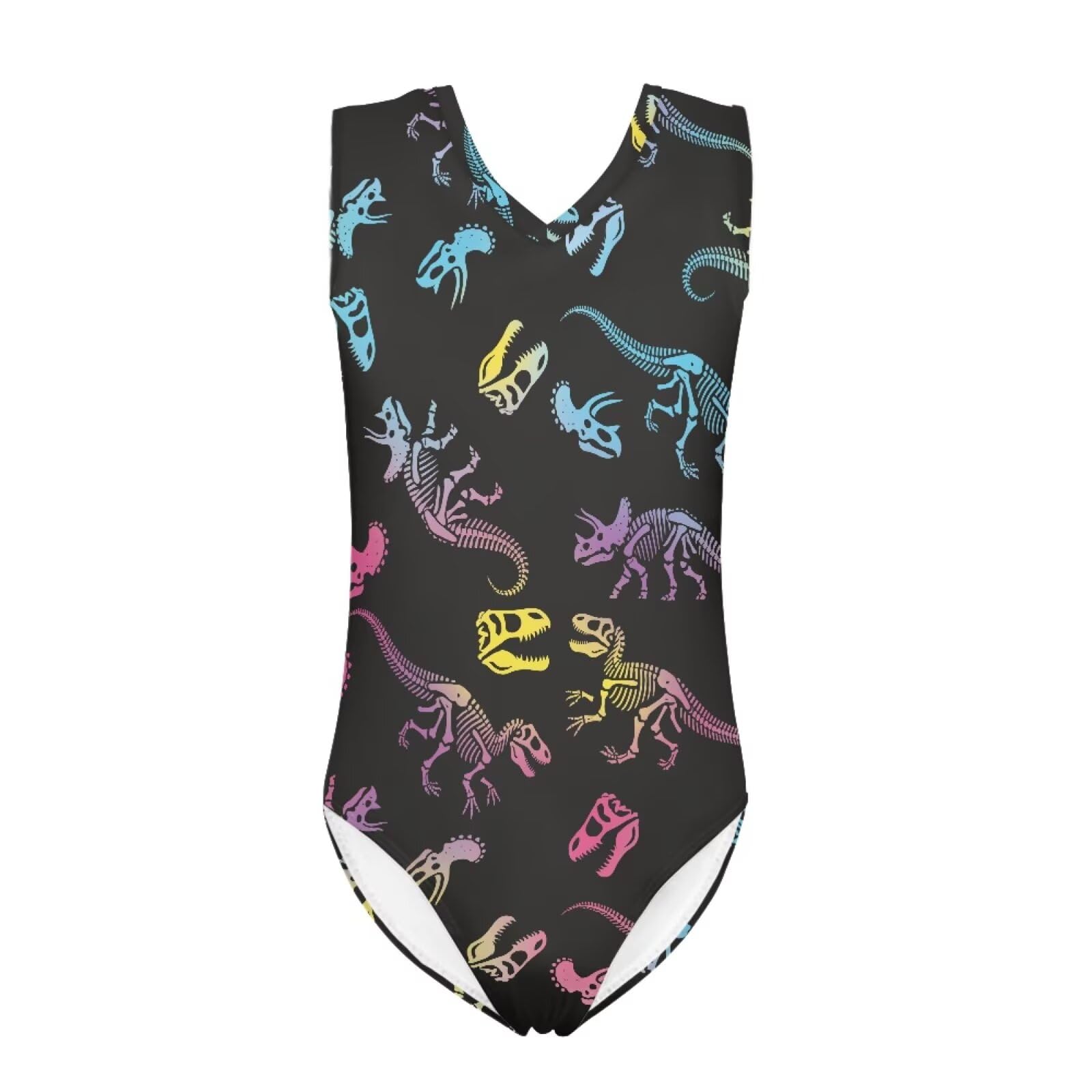 Cartoon Pattern Kids Girls Bathing Suits One Piece Swimsuit Soft &amp; Quick Dry, 5-14Years