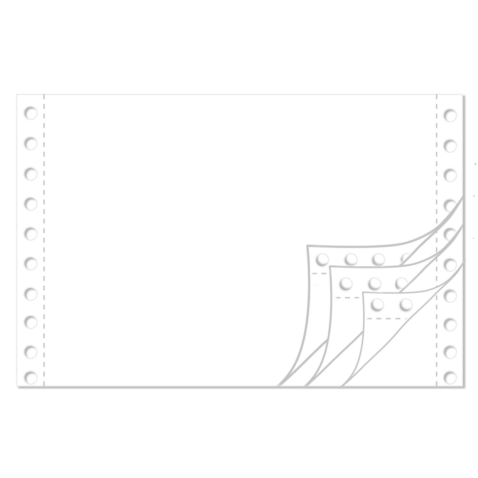 Endlospapier 6 Zoll x 240 mm (A5 quer 152,4 mm x 240 mm) 4-fach blanko 60/53/53/57 g/qm 1000 Blatt