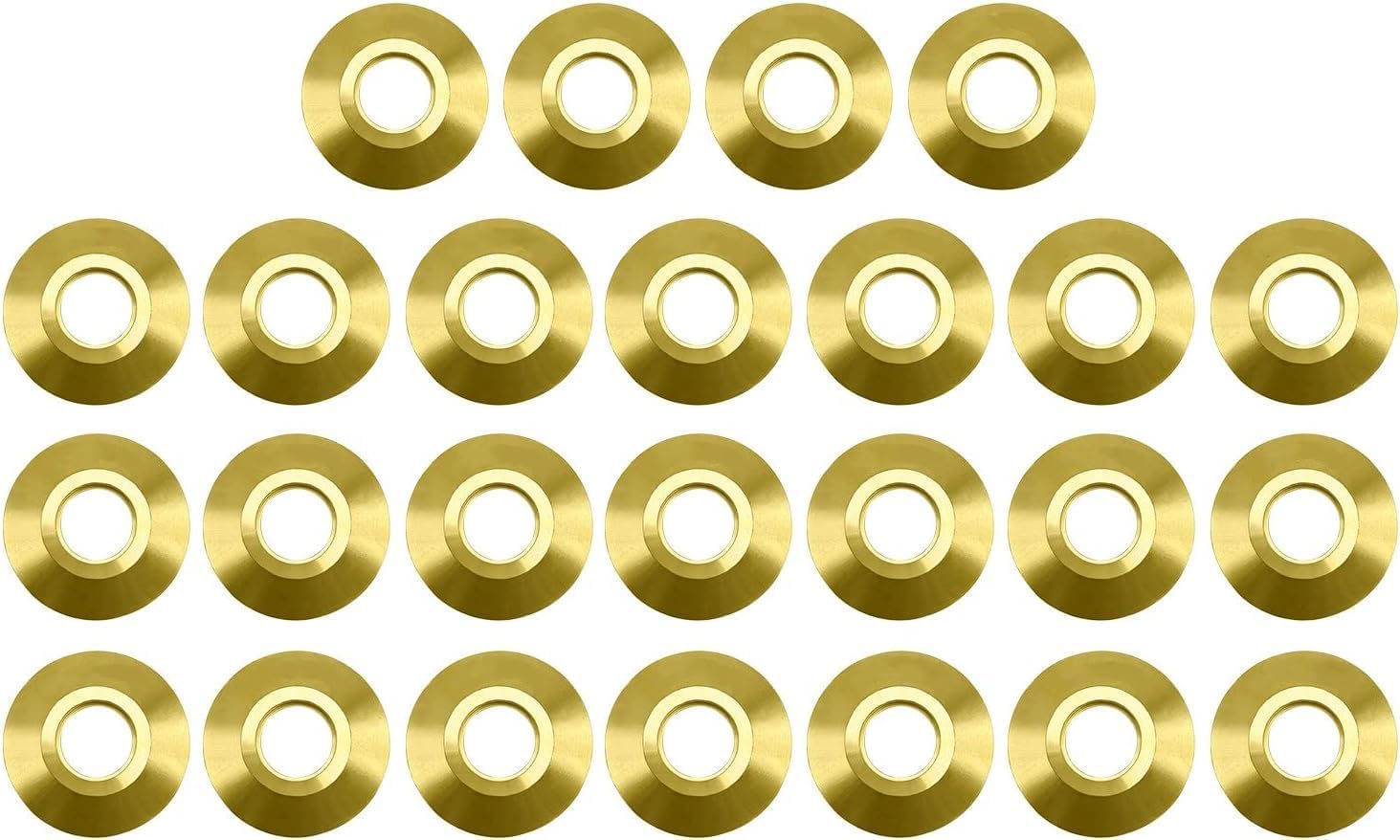 Poolzilla Pool Safety Cover Brass Beauty Collar Disc Rings - 100 Pack - Universal Fit