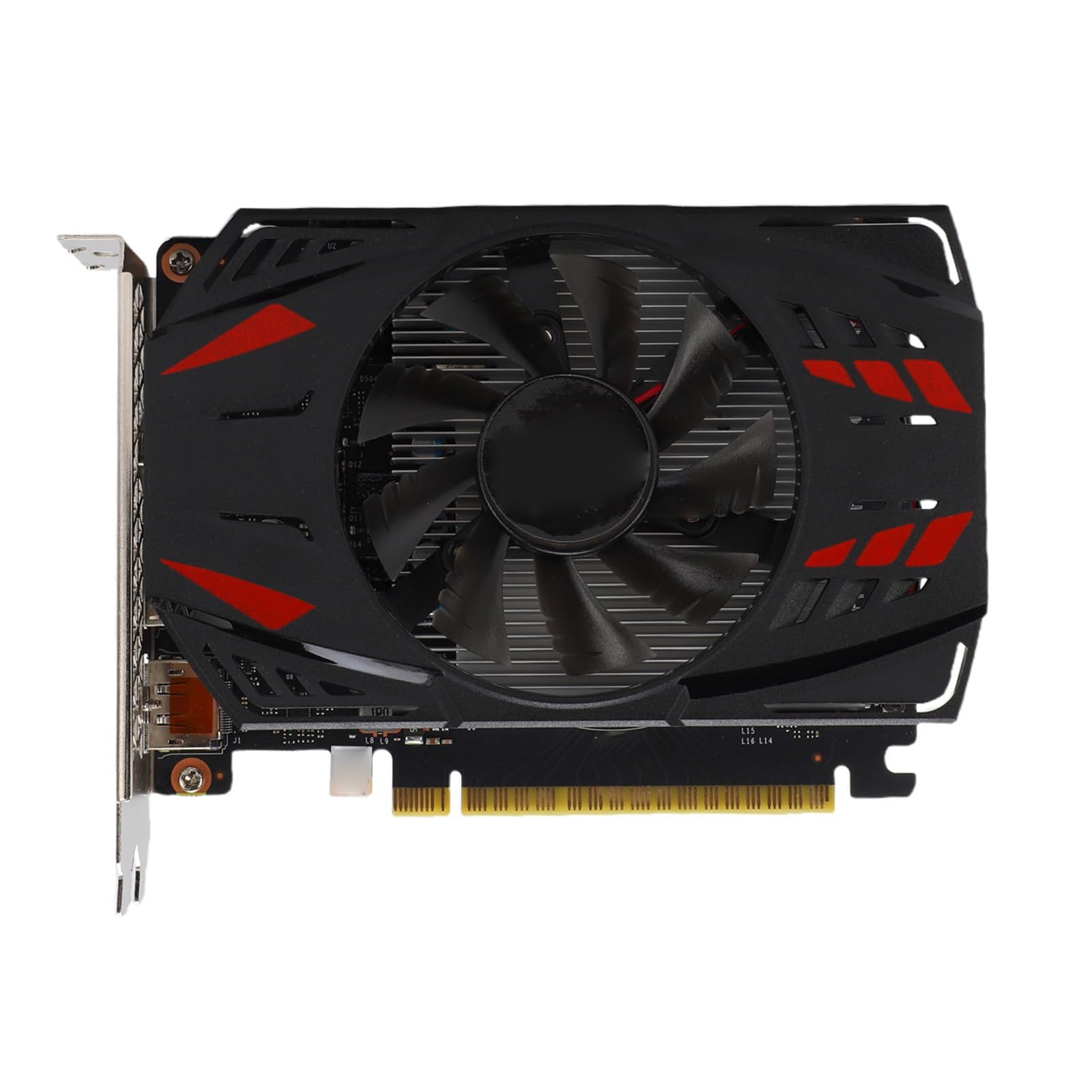 Jectse Scheda Grafica, GPU da Gioco GDDR6 da 4 GB a 128 Bit con PCI Express 3.0 X16, Supporto 1080p 1440p, Raffreddamento a Ventola Singola per Giochi per Computer