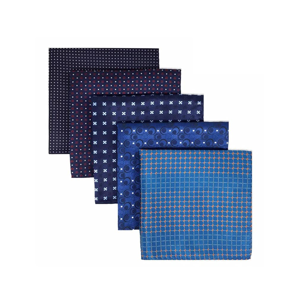 5-teiliges Set aus bunt sortierten Einstecktüchern für Herren aus Seide, klassisches Taschentuch-Set, Geschenk, bunt (Farbe: 3er-Pack) (3er-Pack)
