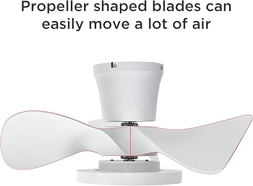 Miniatura 2 de ocioc Ventilador de techo silencioso con luces de 22 pulgadas y 52 pulgadas ventiladores de techo con motor de CC y paquete remoto