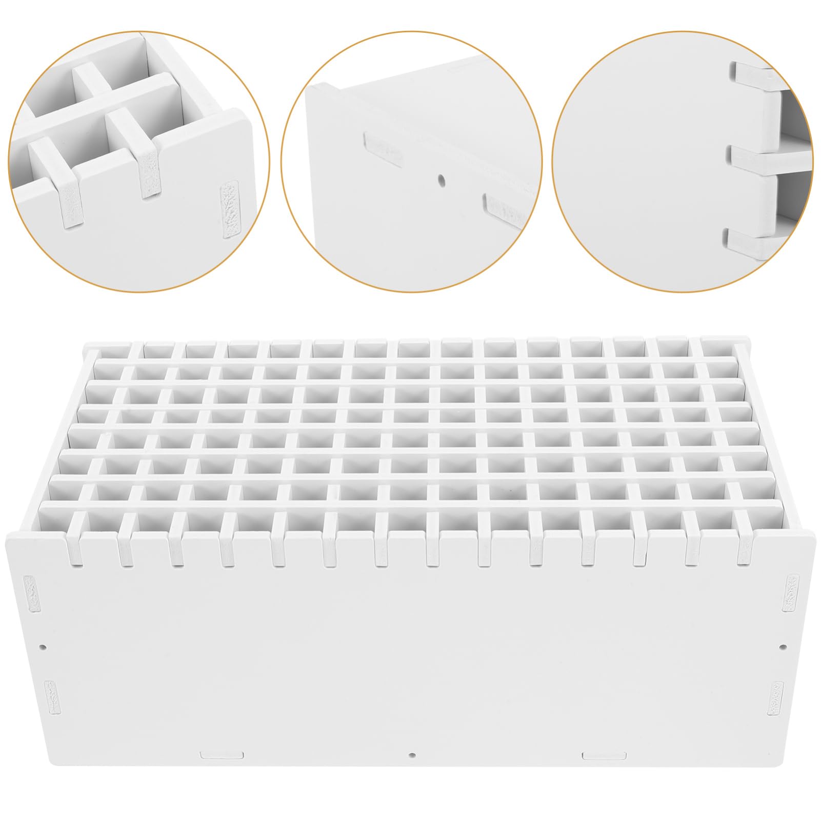 Angoily Organizer da Scrivania in Legno Bianco per Ragazzo Ragazza Scomparti Multipli, Sicuro e Capiente per Contenere Fino a 120 Pennarelli, per Scuola e Ufficio