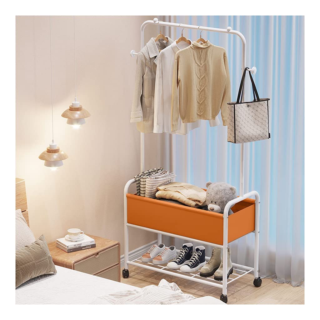 Organisateur de chaussures 3 en 1 avec tringle de rangement et 2 crochets