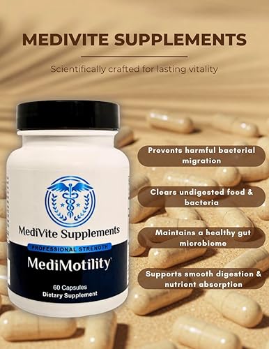 Miniatura 4 de MediMotility 60ct - Suplemento aprobado por médicos para una motilidad intestinal saludable y función digestiva - con raíz de jengibre y extracto de