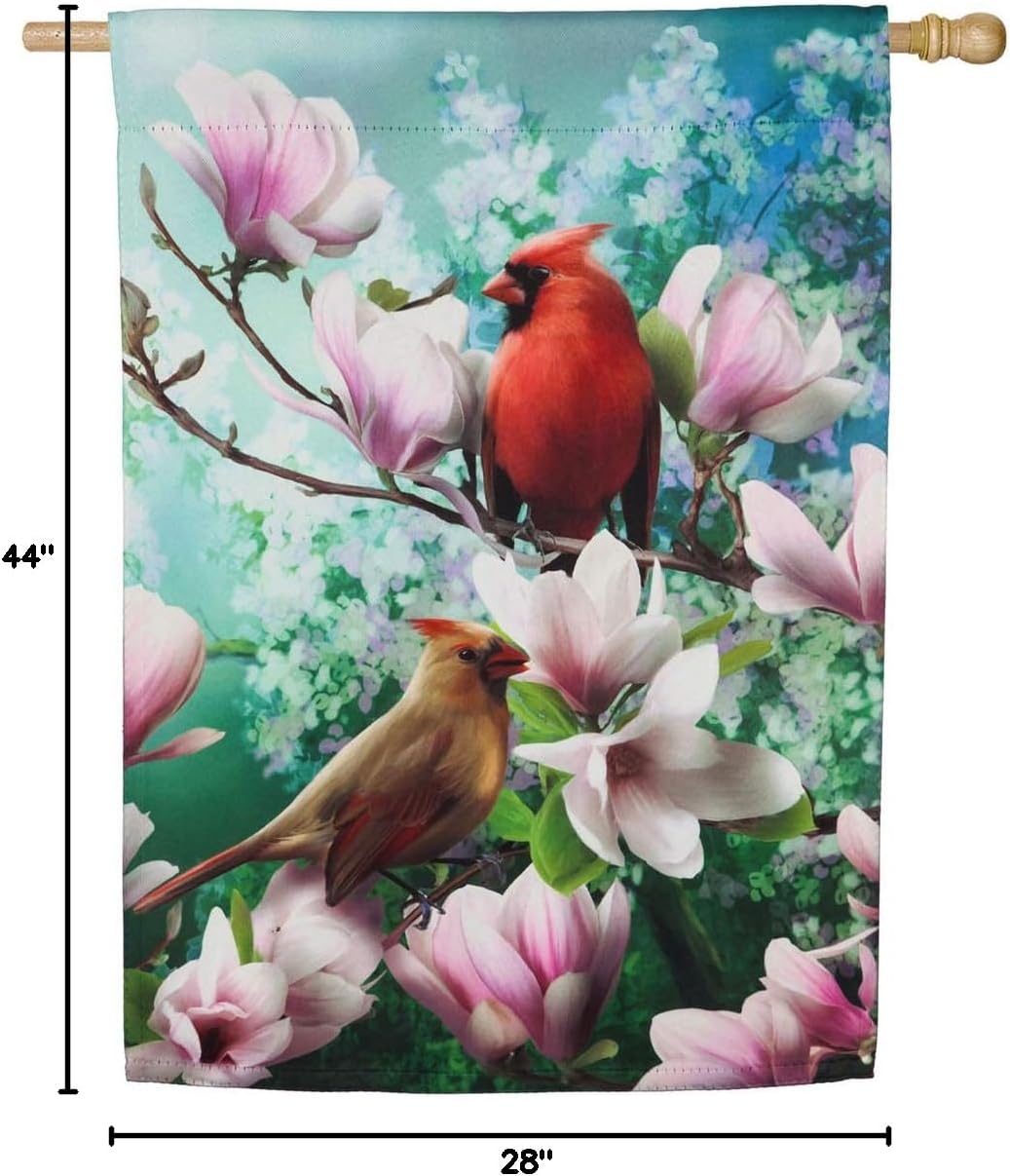 Cardinal Family House Suede Flag - 28 x 1 x 44 Inches