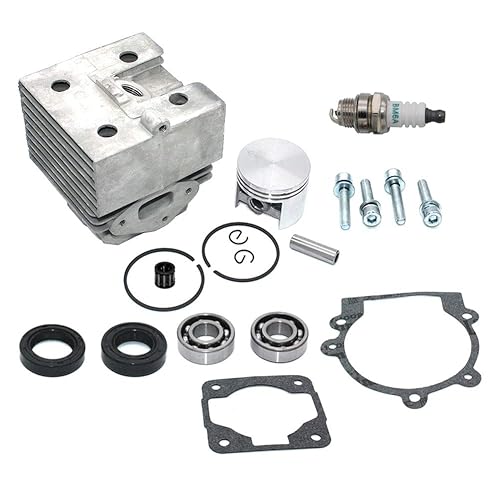 Miniatura 4 de Kit de pistón de cilindro Junta Bujía Rodamiento de bolas ranurado Junta de aguja de sello de aceite para soplador Stihl BR320 BR320L SR320 BR340