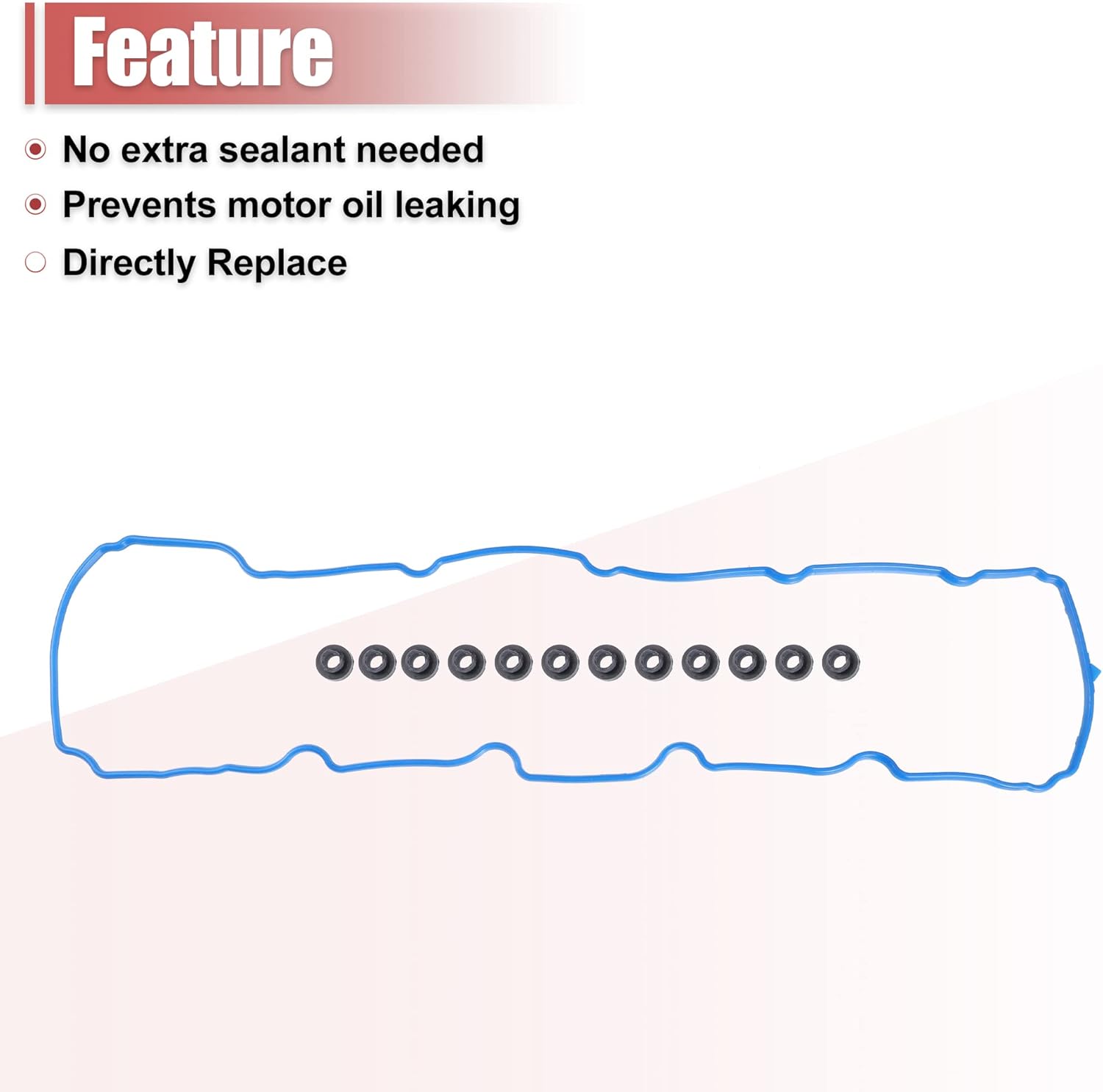 X AUTOHAUX Engine Valve Cover Gasket for Jeep Grand Cherokee 4.7L 1999-2003 for Dodge Dakota Durango 4.7L 2000-2003 53020877 53020878 VS50521R
