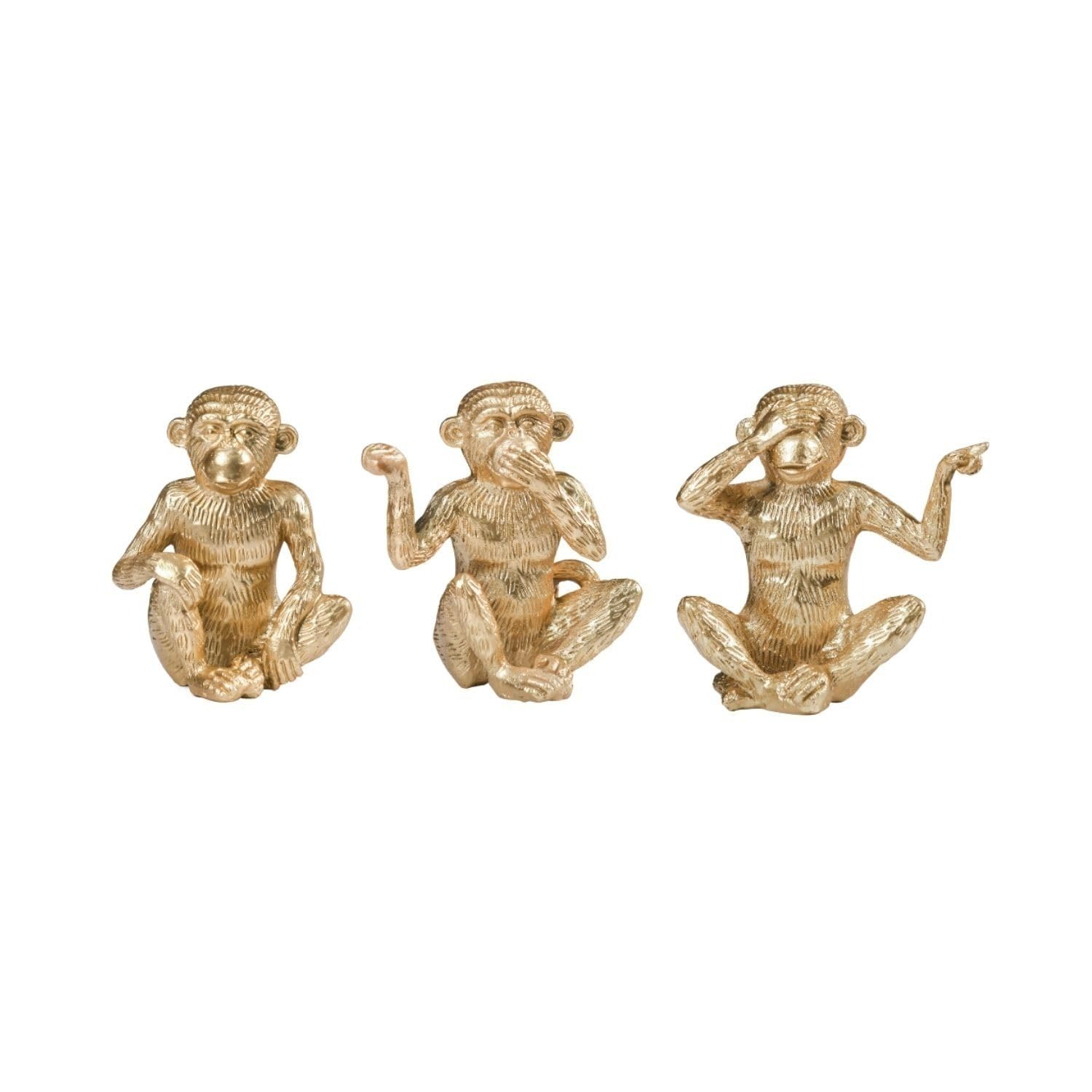 Nestasia Gandhi Monkey Trio Resin Decor Showpiece Gold with Smooth Finishing for Decoration, Living Room, Shelf, Mantel, Home Decor| Perfect for Gifting | Gold (B0D8W9Z4PD) Amazon Price History, Amazon Price Tracker