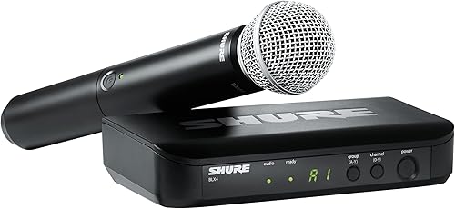 Miniatura 2 de Shure Sistema de micrófono inalámbrico BLX24SM58 - Batería de 14 horas, rango de 300 pies, UHF  Incluye micrófono vocal de mano SM58, receptor de un