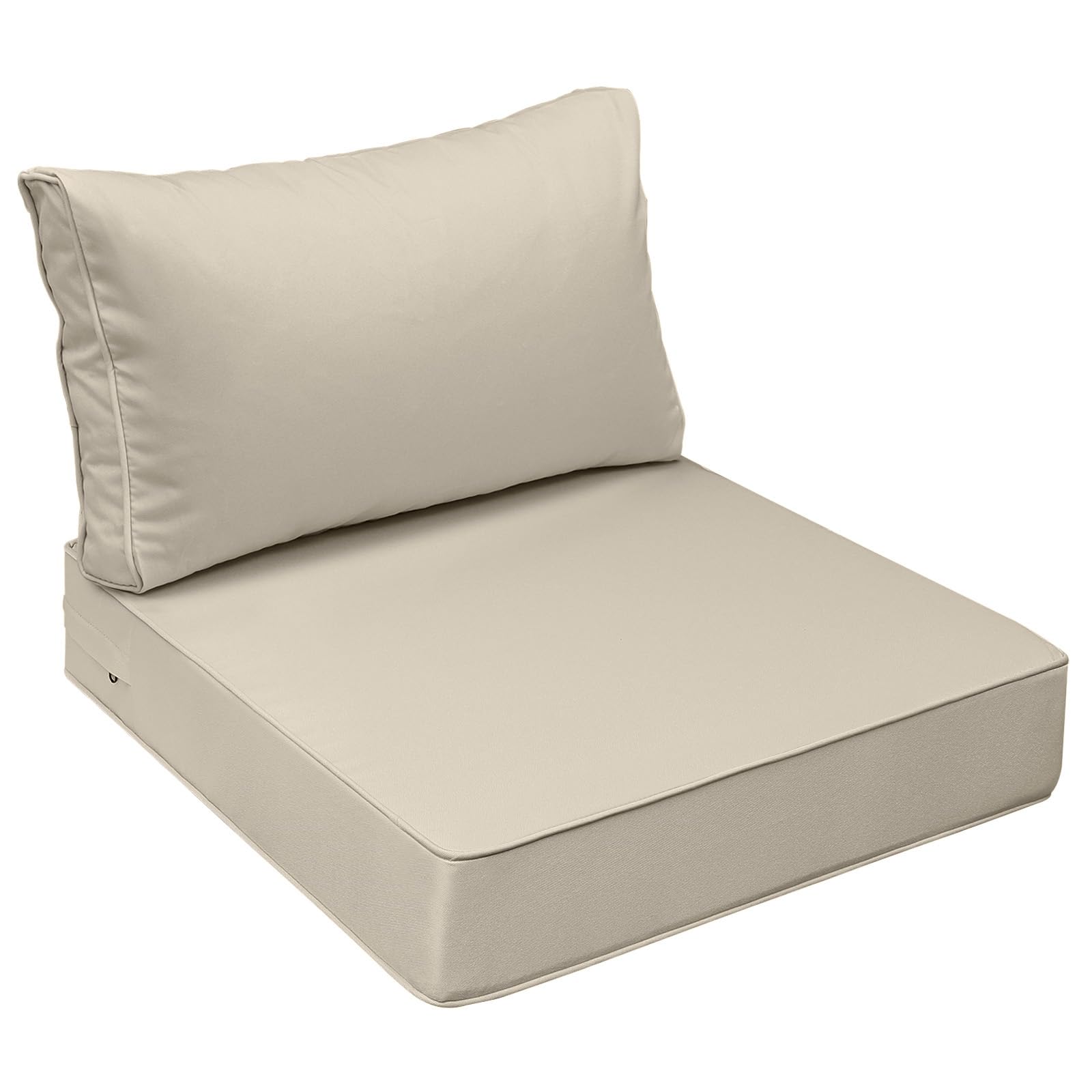 AAAAAcessories Outdoor Chair Cushions, 25.5 x 25.5 x 5 + 13.5 in, Set of 1