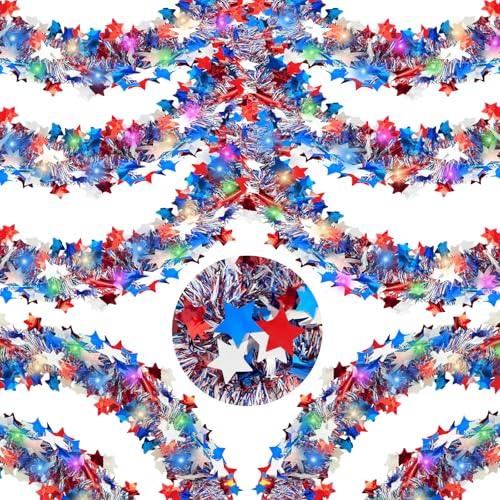 33 FT Patriotic Tinsel Garland