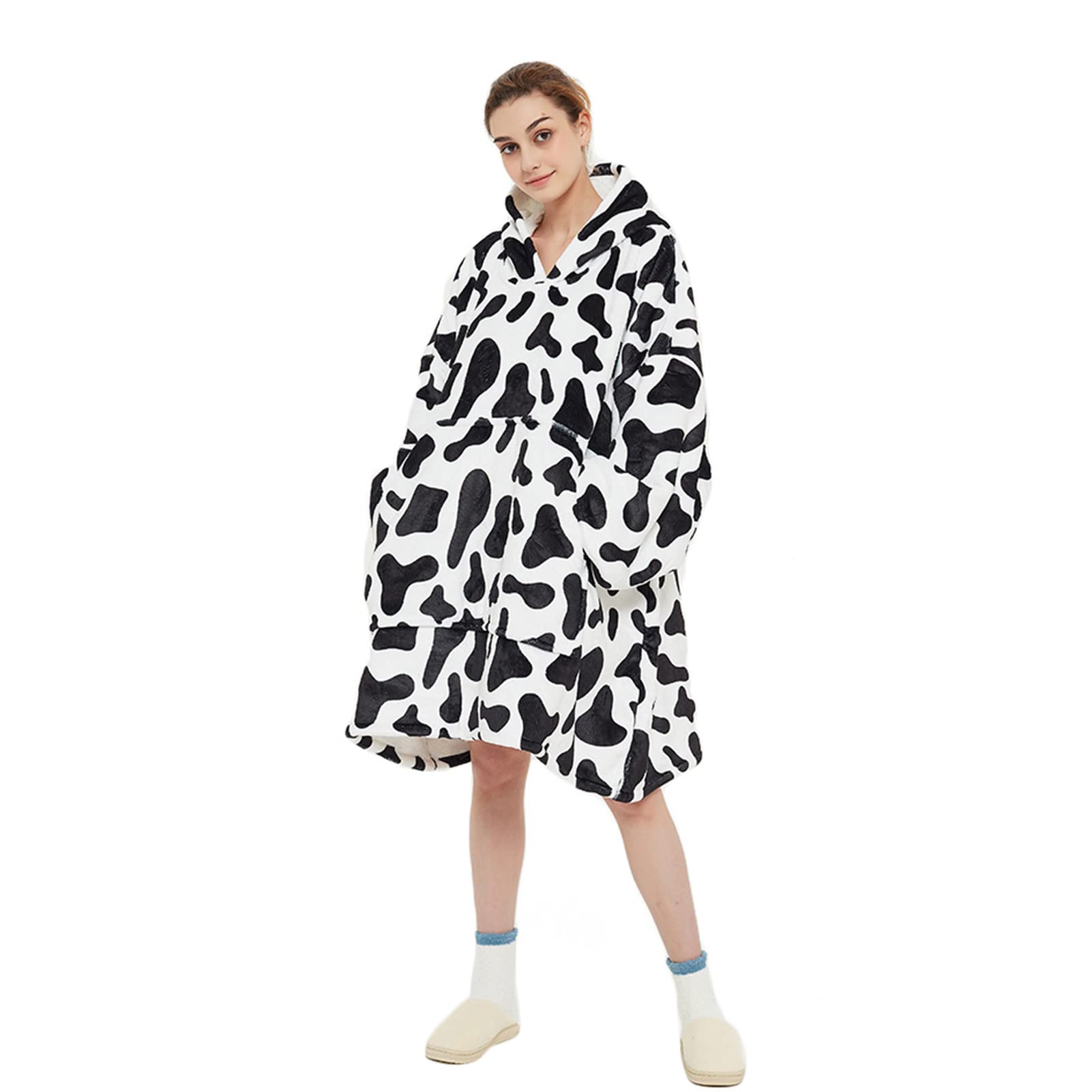 DZYPHoodie Blanket Oversized Sherpa Giant Sweatshirt Throw Ultra Soft Cozy Warm Comfy Wearable Pullover Hoody for Men Women Gift