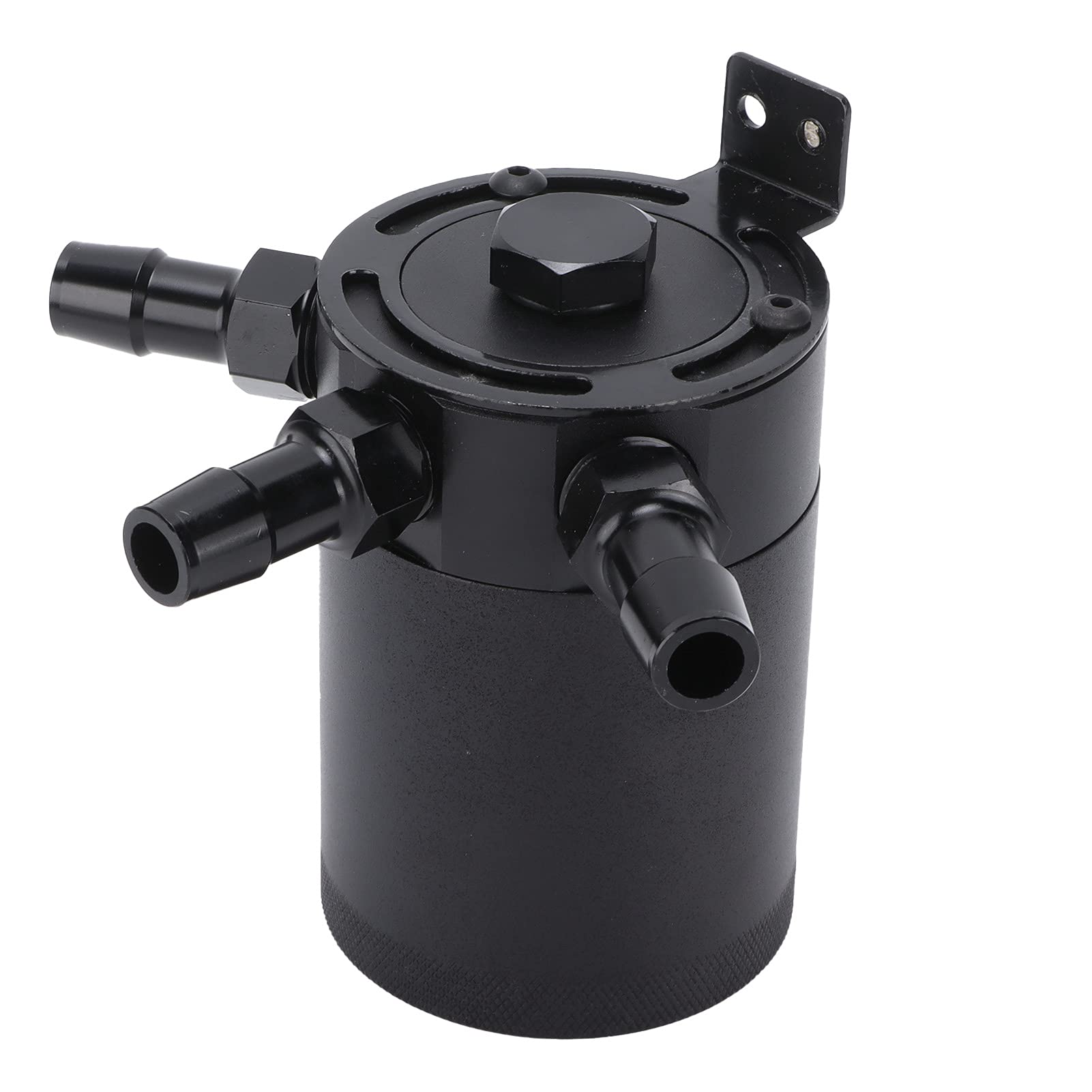 Raccolta Vapori Olio 3 Porte Oil Can Oil Catch Oil Separator in Lega di Alluminio Universale 10mm 15mm con Valvola e Filtro Aria per Sistema Recupero Vapori Auto
