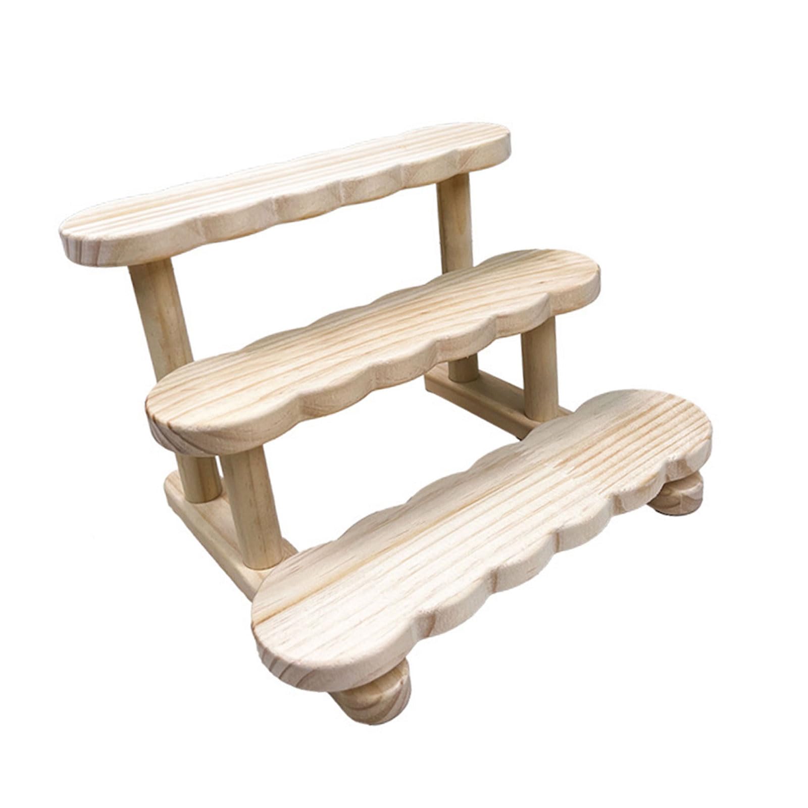 carotoe Wood Figurines Display Stand Functional Wood Display Shelf Elegant Stand Holder Perfect for Collectible Items Rack