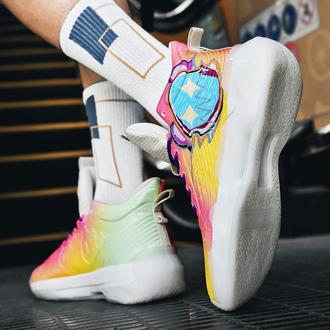 Męskie buty do koszykówki, buty sportowe, amortyzujące wstrząsy, antypoślizgowe buty do koszykówki, męskie lekkie buty sportowe, do biegania, antypoślizgowe, sportowe trampki, Sce K24, 39 eu