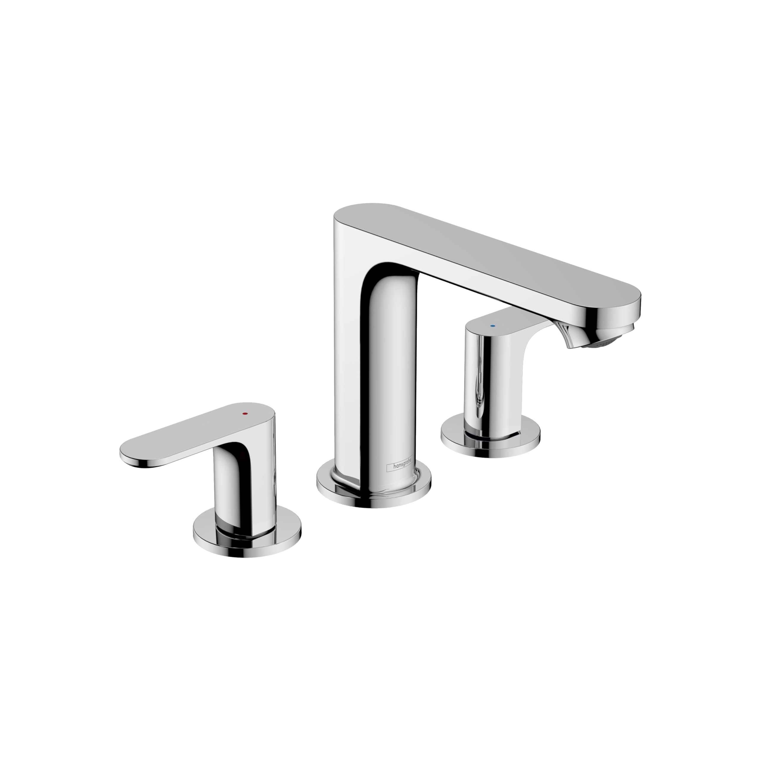 Hansgrohe Rebris S Contemporary 2-Handle 3-Hole 5-inch Tall Bathroom Sink Faucet in Chrome, 72530001