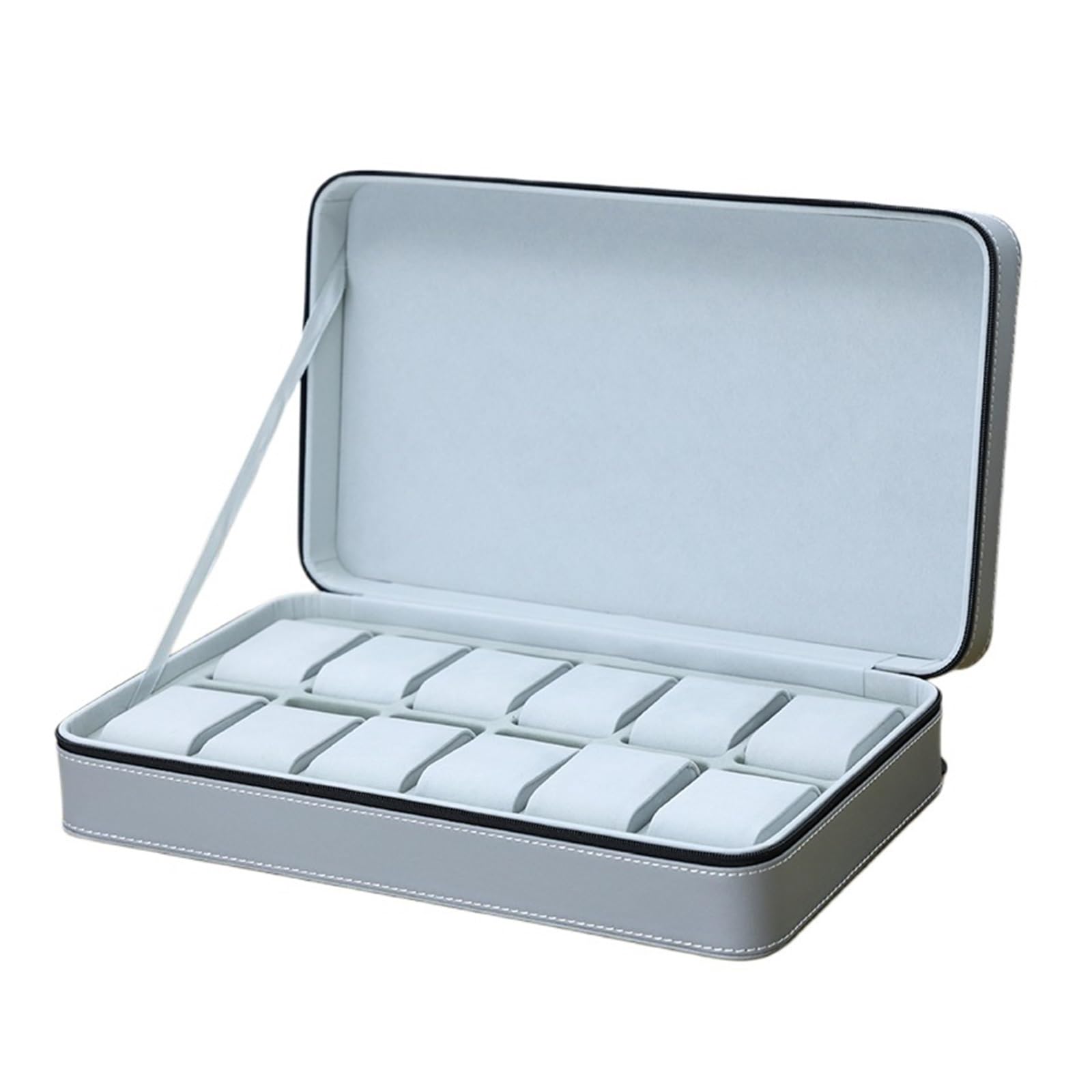 GHHZML Watch Box Travel Dustproof Embedded Watch Box Zipper Portable PU Leather Storage Case Display For Trips