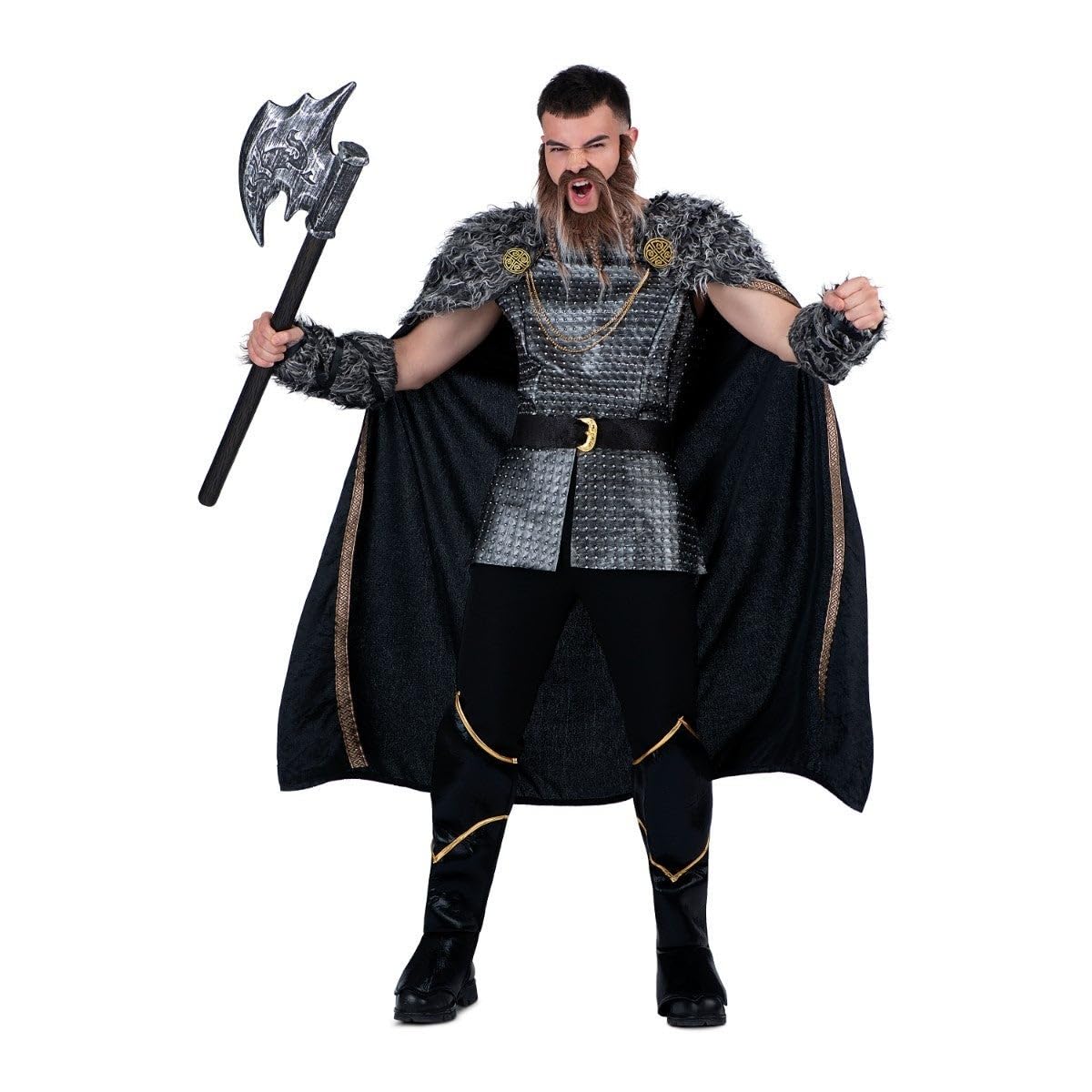 My Other Me - Disfraz Vikingo hombre talla XXXL adulto en gris y negro