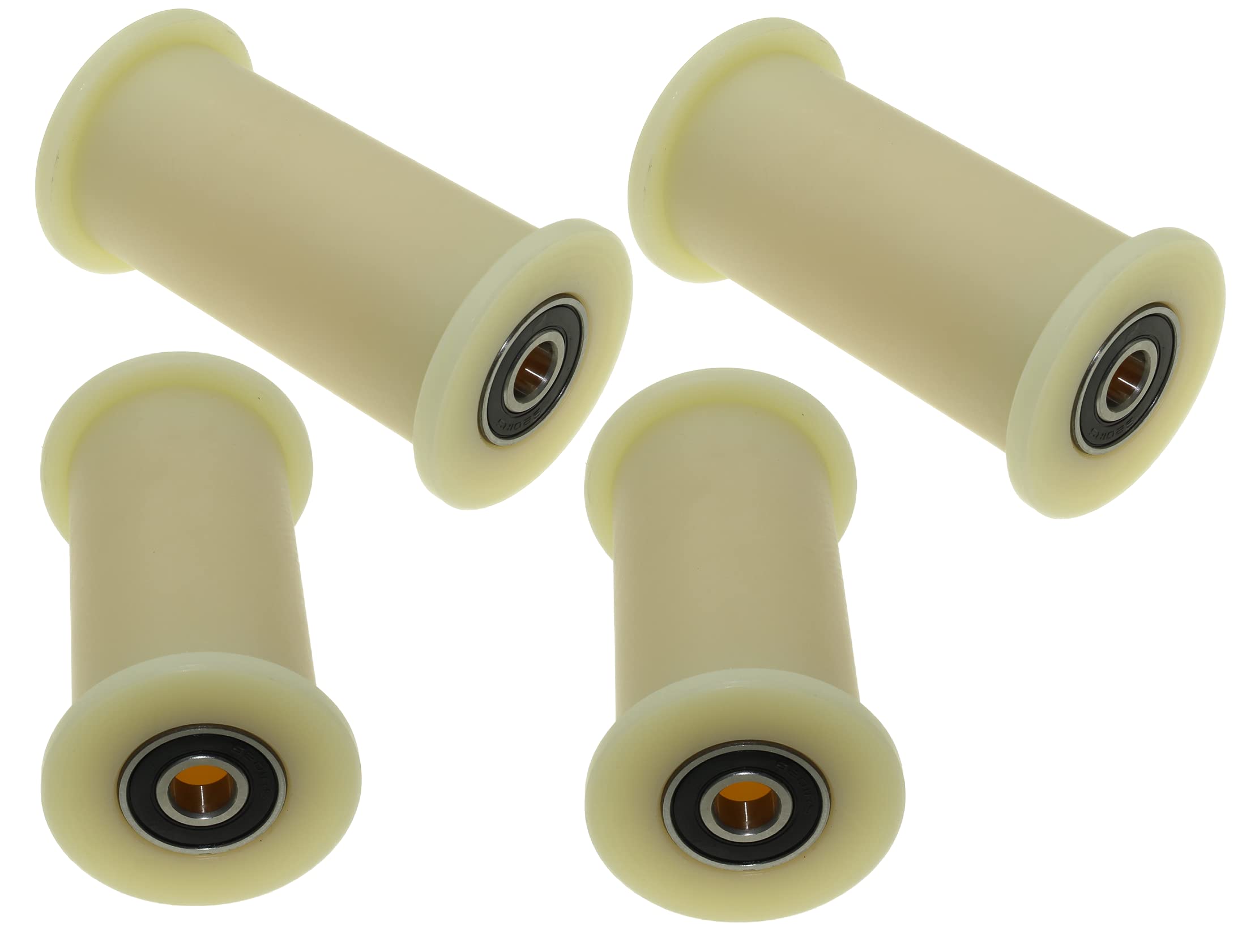Lot De 4 Poulies De Renvoi En Nylon – Diamètre 50 Mm, Gorge 53 Mm, Alésage 10 Mm – Roulements Précis, Fabriqué En UE