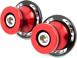 Motorcycle Rear Stand Swing Arm Spool For Suzuki GSR 750 600 400 GSR400 GSR600 GSR750 Motorcycle Accessories Swingarm Spools Sliders Stand Screws CNC M8(Red)