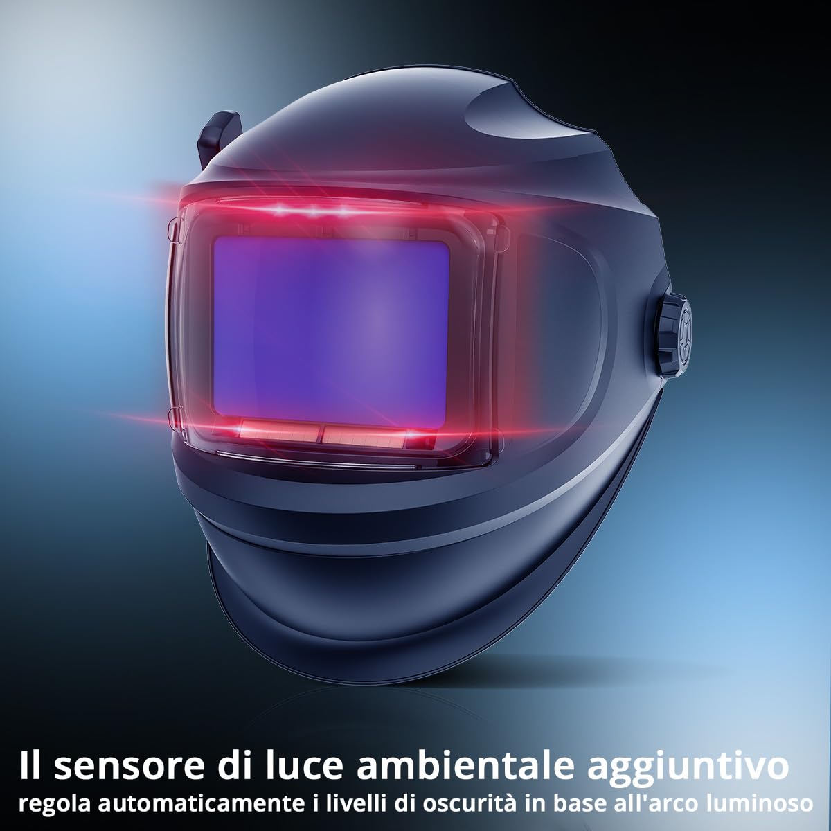 STAHLWERK Casco per saldatura automatico 3 in 1 Master Air, casco per saldatura con aria fresca, controllo di funzionamento tramite Bluetooth, riproduzione dei colori True-Colour, oscuramento da DIN 4