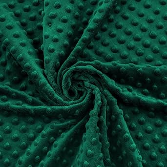 Textrend Microfibre Plush – Minky Fabric Sold by the Metre – Fabric Shorty Sold by the Metre in Many Colours – Textiles 1 x 1.60 m – Fabrics Sold by the Metre (Green
