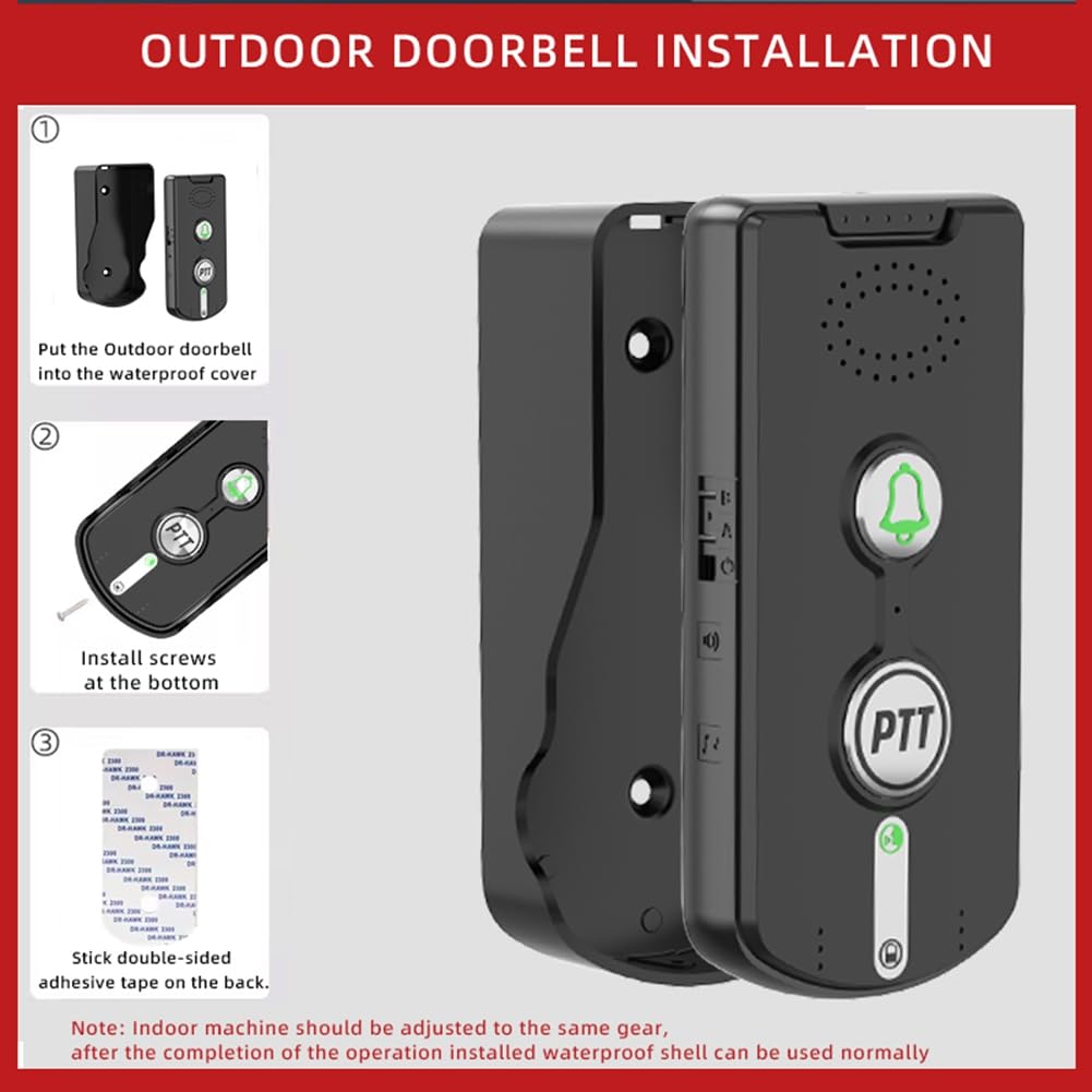 Interphone Sans Fil, Interphone Sans Fil, Téléavertisseur Intelligent D'Urgence à Domicile, Interphone Sans Fil Blanc