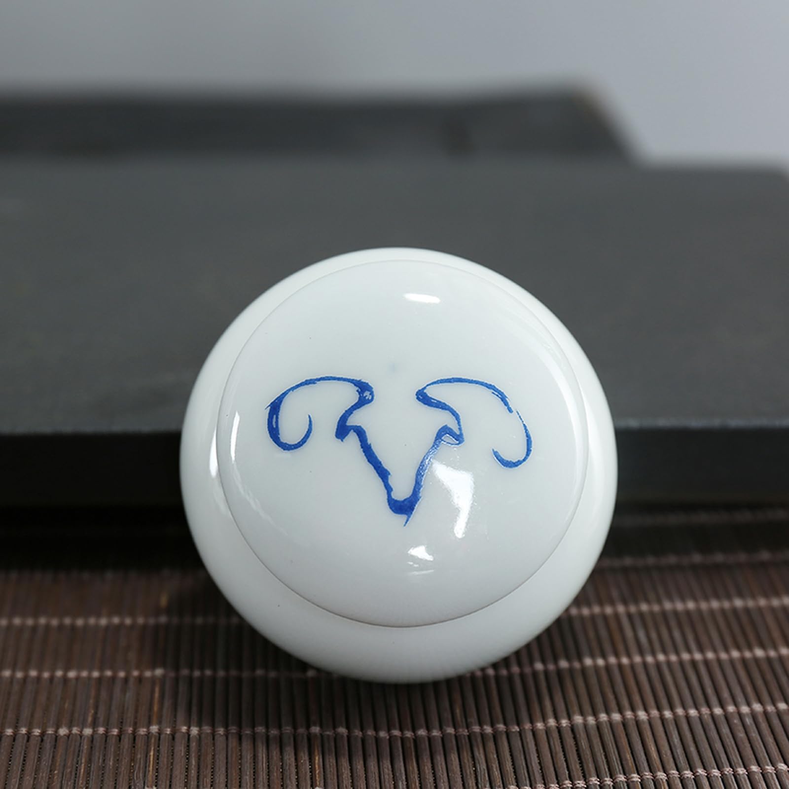 JFGCTYHXY Pet urns, Mini Ceramic Urn With Chinese Zodiac Design For Human Ashes Keepsake(Sheep)
