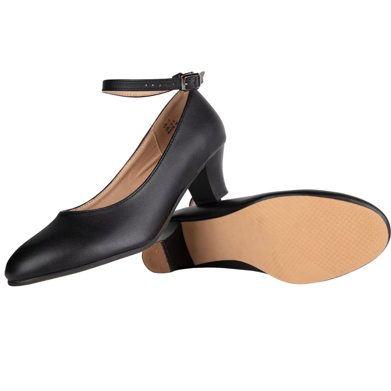 Asyusyu Character Shoes for Women Dance Shoes,Pumps Ankle Strap Heels for Ballroom,Salsa,Tango