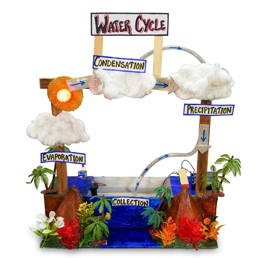 Water Cycle School Project Model | Working Water Cycle Model for Science Exhibition-picture-10